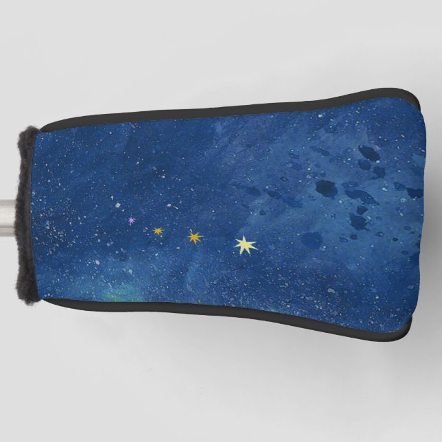 Starry Sky Illustration Golf Head Cover (Front)