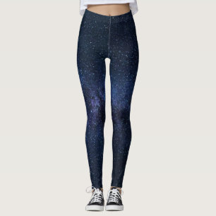 Starry sky midnight blue active wear yoga leggings