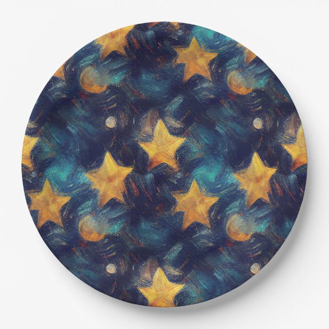 Starry Sky Paper Plate (Front)