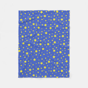 Starry Sky Yellow Stars Pretty Starlight Night Fleece Blanket