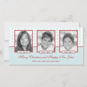 Starry Snowflakes Holiday Photo Card