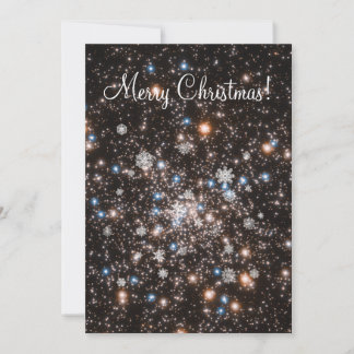 Starry Snowy Customizable Christmas Card