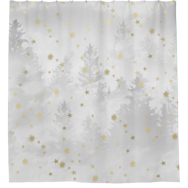 Starry Soft Grey White Forest Dream #1 #decor #art (Front)