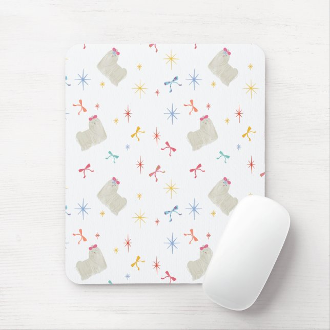 Starry Sparkle Cute Puppy  Wishes Mouse Pad (With Mouse)