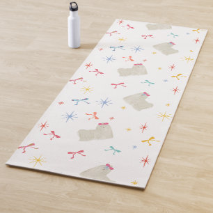 Starry Sparkle Cute Puppy  Wishes Yoga Mat