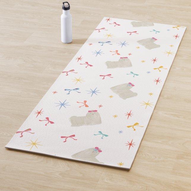 Starry Sparkle Cute Puppy  Wishes Yoga Mat (In Situ)