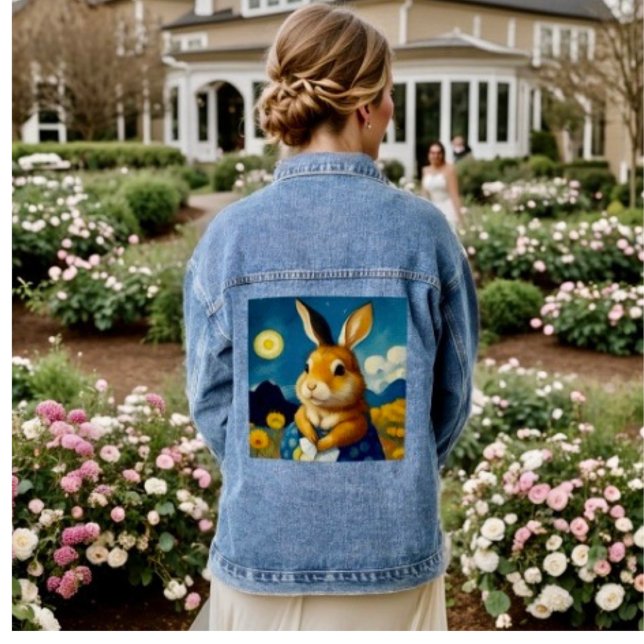 Starry Spring Bunny Jean Jacket  (Creator Uploaded)