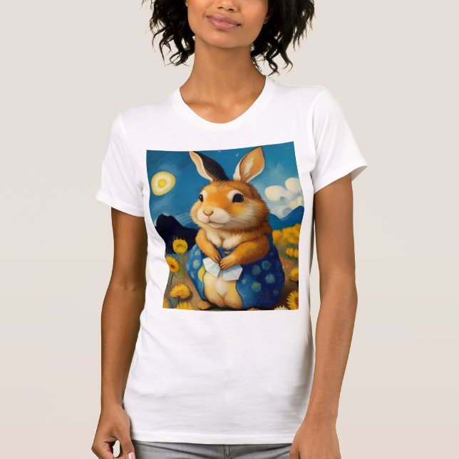 Starry Spring Bunny T-Shirt  (Front)