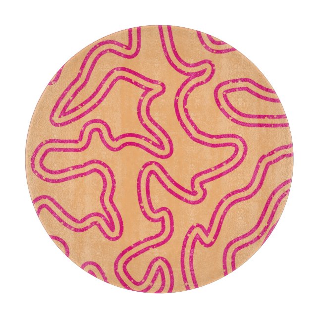 Starry Squiggly Lines Cutting Board (Front)