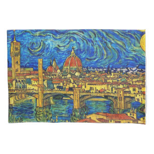Starry Starry Night Florence Italy Pillowcase