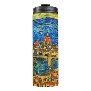 Starry Starry Night Florence Italy Thermal Tumbler