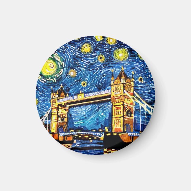 Starry Starry Night London England Magnet (Front)