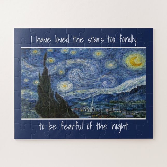 Starry Starry Night Loved the Stars Quote Jigsaw Puzzle (Horizontal)