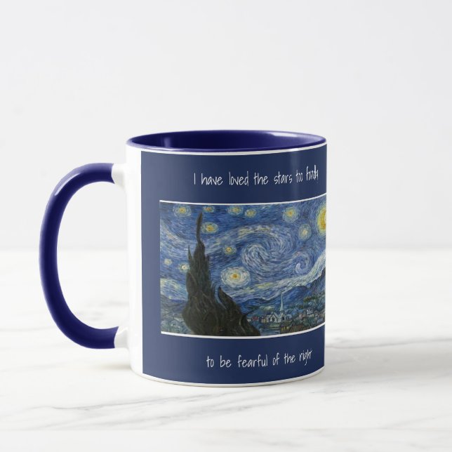 Starry Starry Night Loved the Stars Quote Mug (Left)