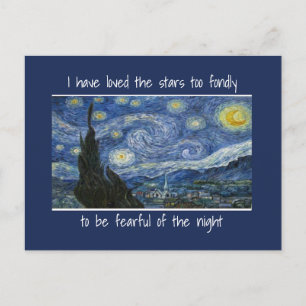 Starry Starry Night Loved the Stars Quote Postcard