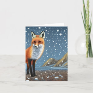 Starry Starry Night Storybook Fox Card