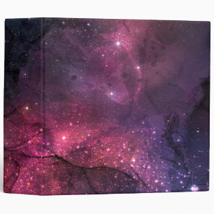 Starry Stars Outer Space Galaxy Planetary Pattern Binder