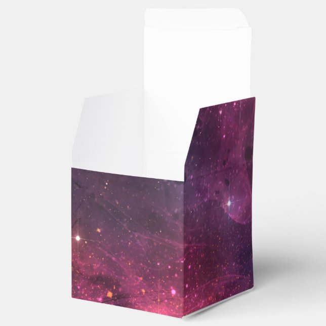 Starry Stars Outer Space Galaxy Planetary Pattern Favor Box (Opened)