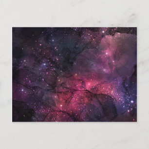 Starry Stars Outer Space Galaxy Planetary Pattern Postcard