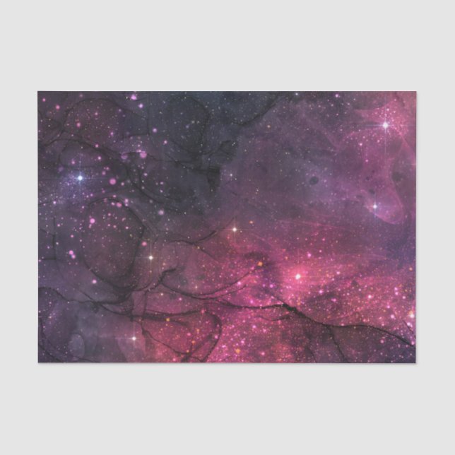 Starry Stars Outer Space Galaxy Planetary Pattern Tissue Paper (Front)