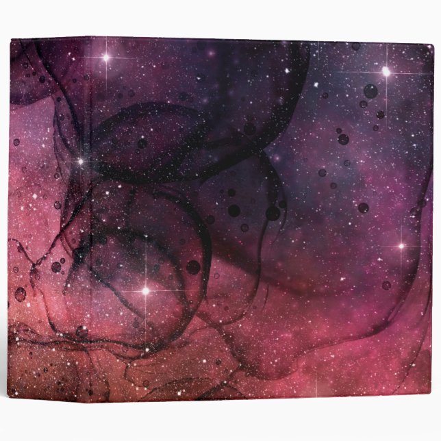 Starry Stars Space Galaxy Pattern Outer Space Binder (Front/Spine)
