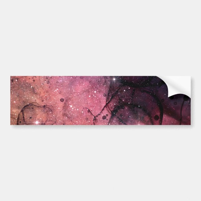 Starry Stars Space Galaxy Pattern Outer Space Bumper Sticker (Front)