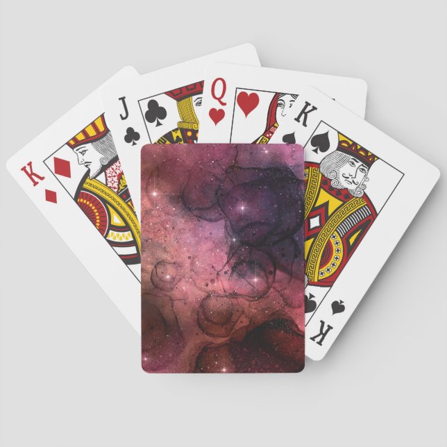 Starry Stars Space Galaxy Pattern Outer Space Playing Cards (Back)