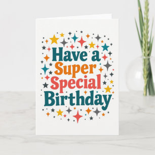 Starry Super Birthday Card