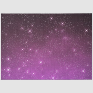 Starry twilight celestial night sky purple tissue paper