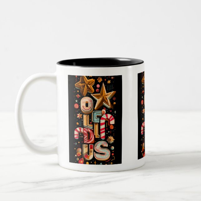 Starry Typography Coffee Mug – Holiday Edition (Left)