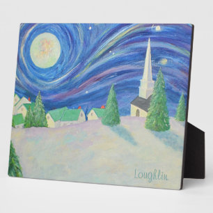 Starry Village Night Plaque
