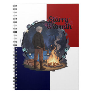 Starry Warmth - Lumberjack Anime Boy by Campfire Notebook