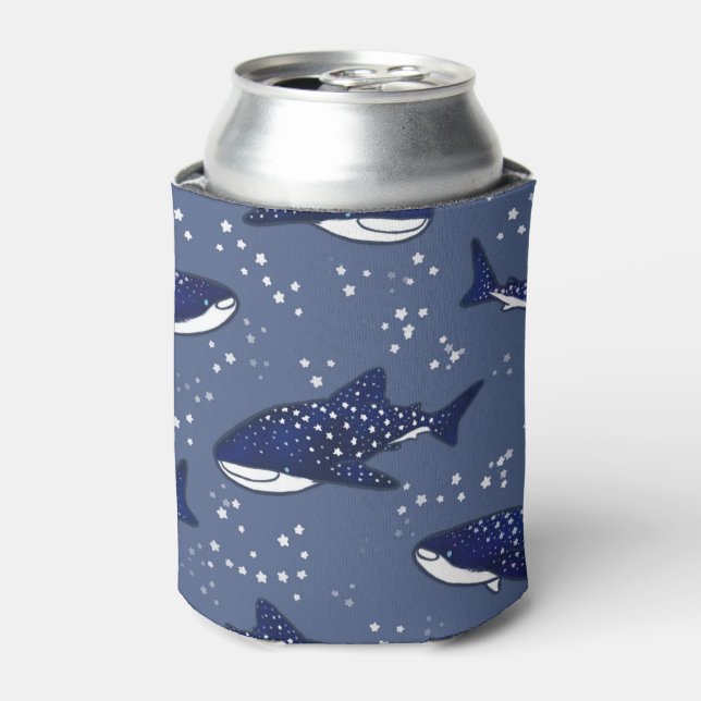 Starry Whale Shark (Dark) Can Cooler (Can Front)