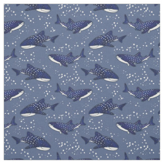 Starry Whale Shark (Dark) Fabric