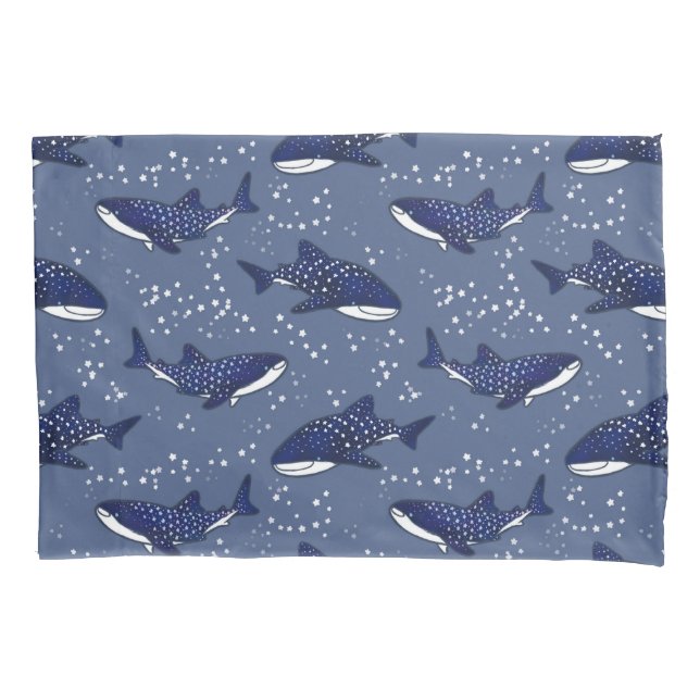 Starry Whale Shark (Dark) Pillowcase (Front)