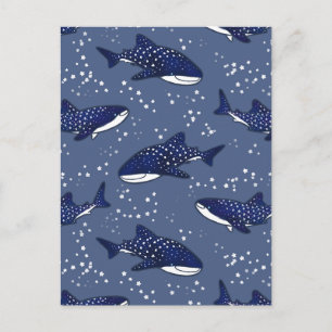 Starry Whale Shark (Dark) Postcard