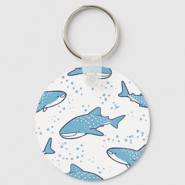 Starry Whale Shark (Light) Keychain (Front)
