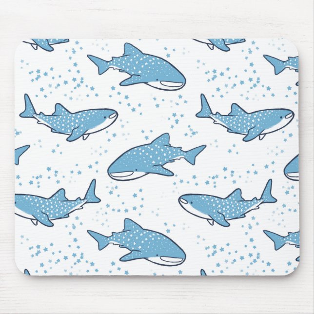Starry Whale Shark (Light) Mouse Pad (Front)