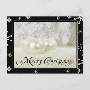 Starry White Christmas Holiday Postcard