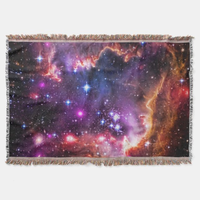 Starry Wingtip of Small Magellanic Cloud Throw Blanket (Front)