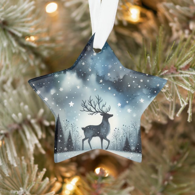 Starry Winter Night Deer (Arbre)