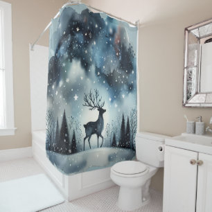 Starry Winter Night Deer
