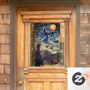 Starry Witch  Window Cling