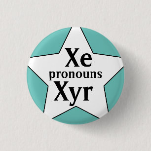 Starry Xe Xyr Pronouns 1 Inch Round Button