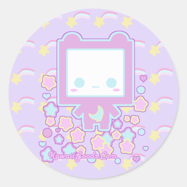 starrycutei classic round sticker (Front)