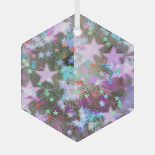 Stars 120421 glass ornament (Front)