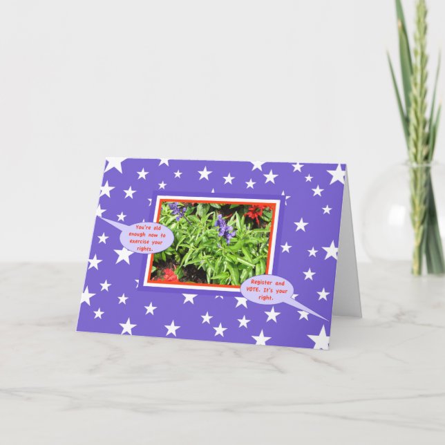 Stars 1 VOTE Blank Personalize Greeting Card (Front)