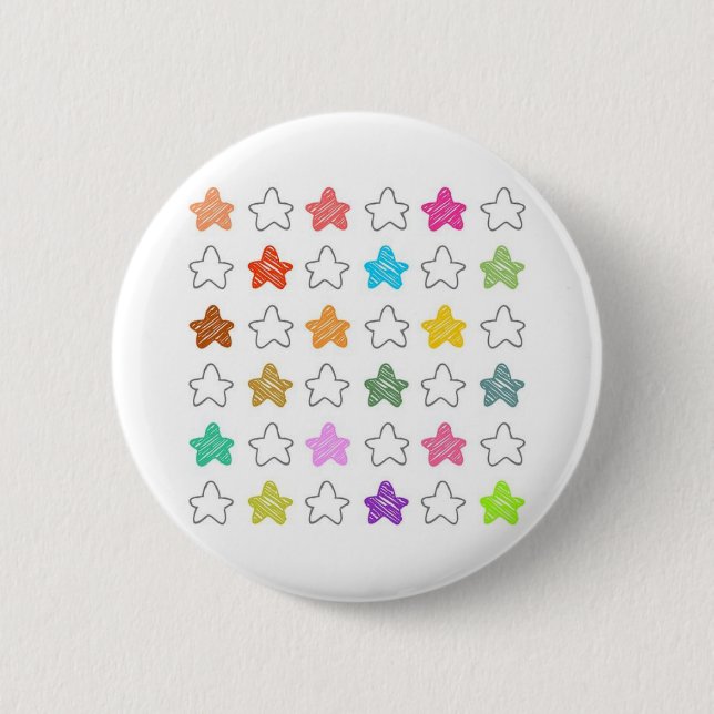 Stars 2 Inch Round Button (Front)