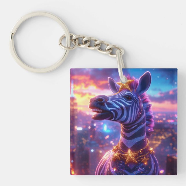 Stars Aad Stripes with ZEBRA ZANZIBAR Keychain (Front)