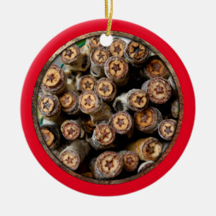 Stars along the Rio Grande Cotton Wood Trees Ceramic Ornament